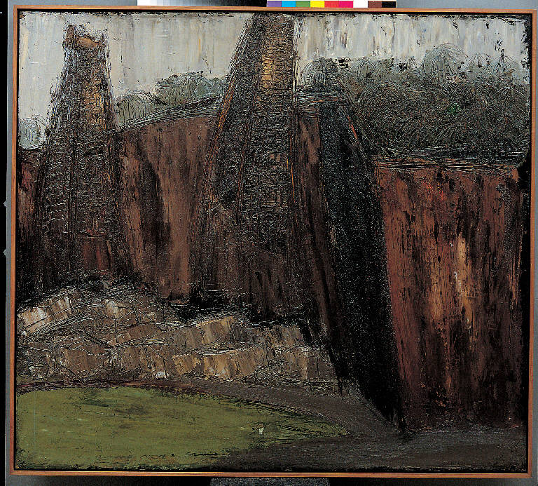 India Temple -Tanjore, Paesaggio con architetture (dipinto) di Congdon Grosvenor, William - ambito statunitense Action Painting (sec. XX)