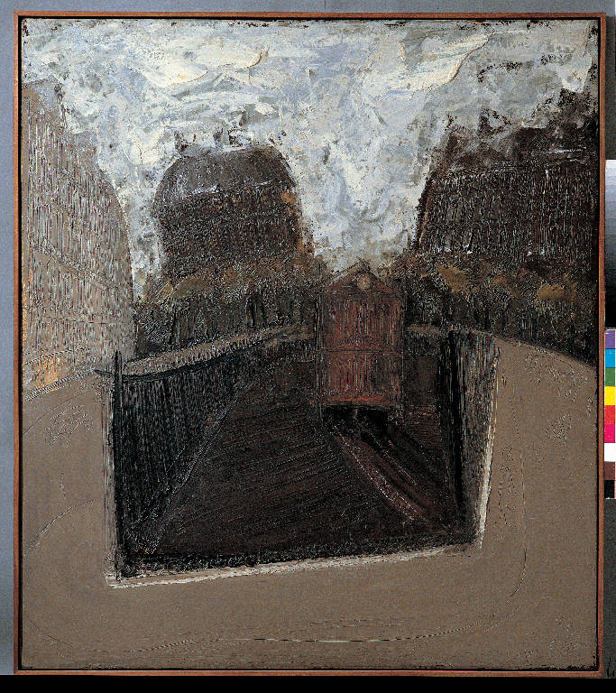 Paris, Port Royal, 1 (Metro Station), Paesaggio con architetture (dipinto) di Congdon Grosvenor, William - ambito statunitense Action Painting (sec. XX)