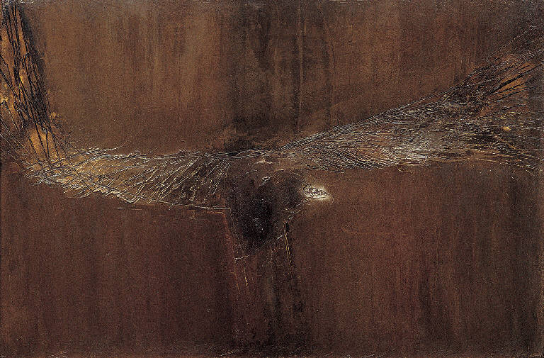 Guatemala, 6 (Flying Vulture), Animali (dipinto) di Congdon Grosvenor, William - ambito statunitense Action Painting (sec. XX)