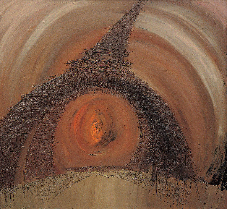 Paris, 1 (Eiffel Tower), Veduta prospettica (dipinto) di Congdon Grosvenor, William - ambito statunitense Action Painting (sec. XX)