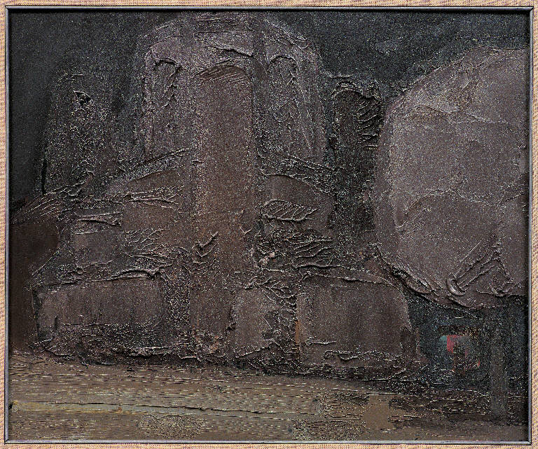Milano, 10 (San Lorenzo), Paesaggio con architetture (dipinto) di Congdon Grosvenor, William - ambito statunitense Action Painting (sec. XX)
