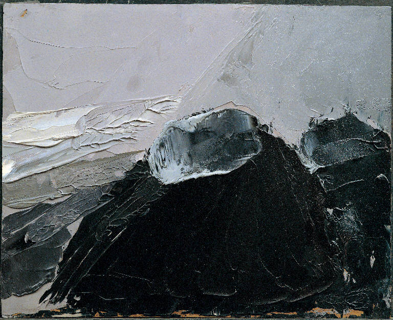 Assisi inverno, 23, Paesaggio montano (dipinto) di Congdon Grosvenor, William - ambito statunitense Action Painting (sec. XX)