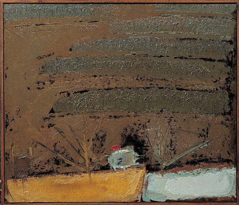 Africa (Niger, 2) petroliere, Paesaggio fluviale (dipinto) di Congdon Grosvenor, William - ambito statunitense Action Painting (sec. XX)