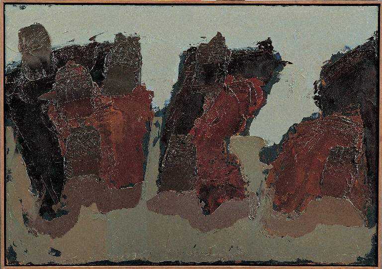 Yemen rocce deserto, 4, Paesaggio desertico (dipinto) di Congdon Grosvenor, William - ambito statunitense Action Painting (sec. XX)