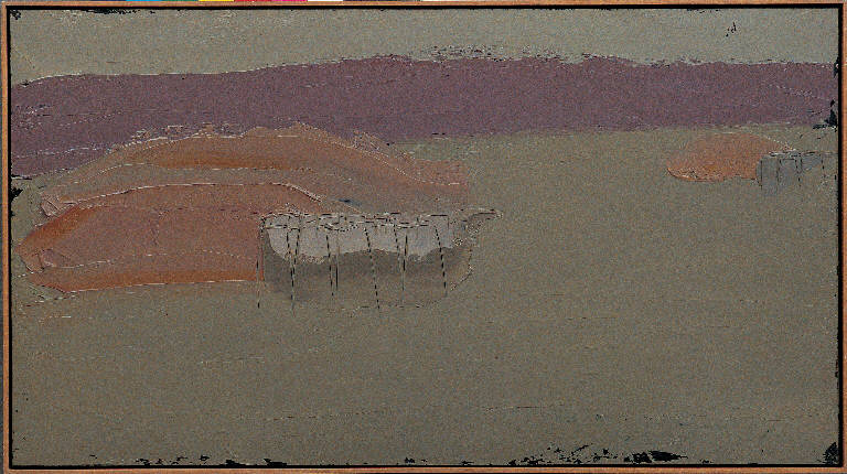 Deserto Yemen, 5, Paesaggio desertico (dipinto) di Congdon Grosvenor, William - ambito statunitense Action Painting (sec. XX)