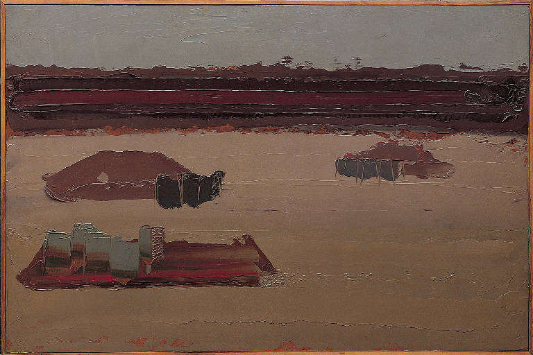 Deserto Yemen, 6, Paesaggio desertico (dipinto) di Congdon Grosvenor, William - ambito statunitense Action Painting (sec. XX)