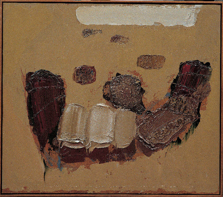 Metlaoui, 3 (Tunisia), Paesaggio desertico (dipinto) di Congdon Grosvenor, William - ambito statunitense Action Painting (sec. XX)