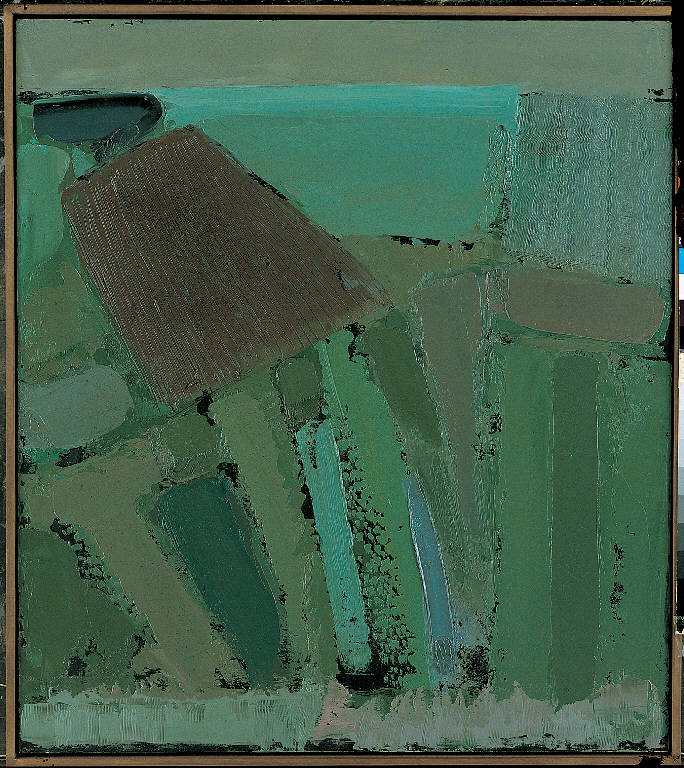 Primavera, 4, Paesaggio rurale (dipinto) di Congdon Grosvenor, William - ambito statunitense Action Painting (sec. XX)
