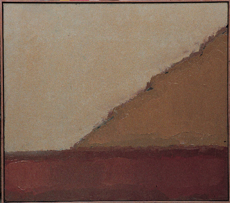 Dicembre - arancione, Paesaggio rurale (dipinto) di Congdon Grosvenor, William - ambito statunitense Action Painting (sec. XX)