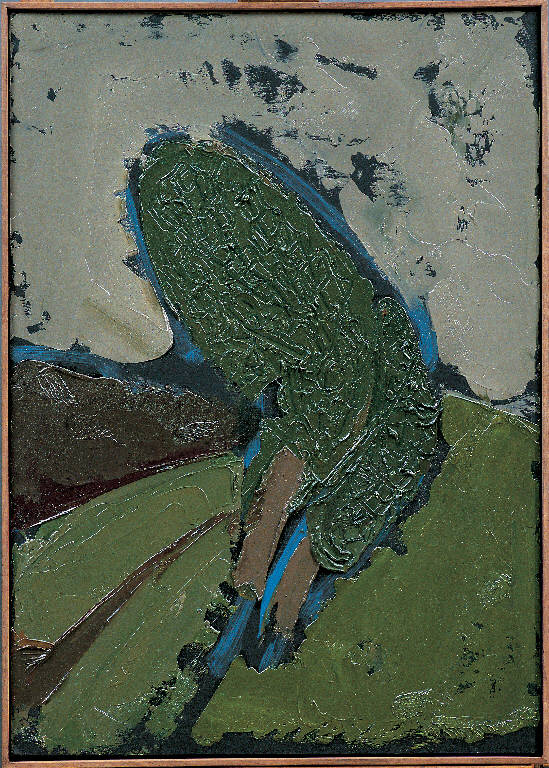 Albero, Paesaggio con alberi (dipinto) di Congdon Grosvenor, William - ambito statunitense Action Painting (sec. XX)
