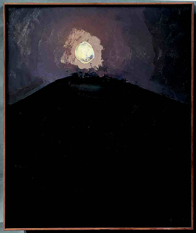Luna su Cascinazza, 3, PAESAGGIO CON ARCHITETTURE (dipinto) di Congdon Grosvenor, William - ambito statunitense Action Painting (seconda metà sec. XX)