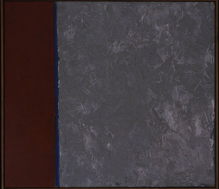 Ghiaccio rosso, 2, PAESAGGIO RURALE (dipinto) di Congdon Grosvenor, William - ambito statunitense Action Painting (seconda metà sec. XX)