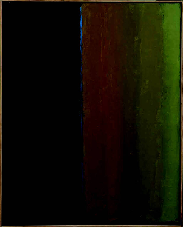 Nero - verde, PAESAGGIO RURALE (dipinto) di Congdon Grosvenor, William - ambito statunitense Action Painting (seconda metà sec. XX)