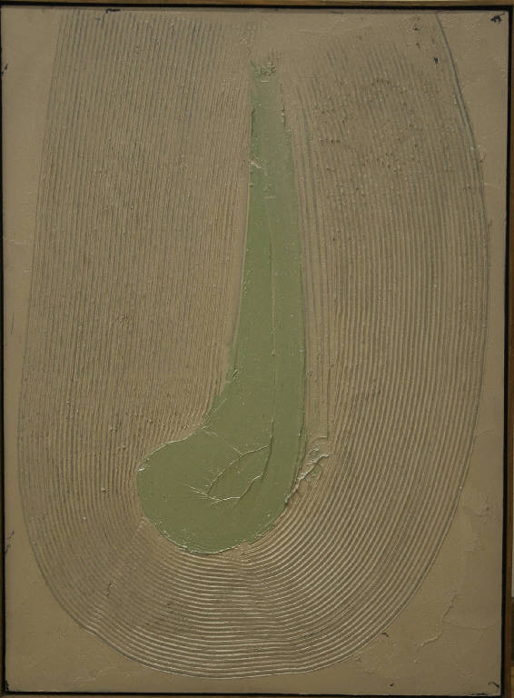 Terra Arida con Cuore Verde, PAESAGGIO RURALE (dipinto) di Congdon Grosvenor, William - ambito statunitense Action Painting (seconda metà sec. XX)