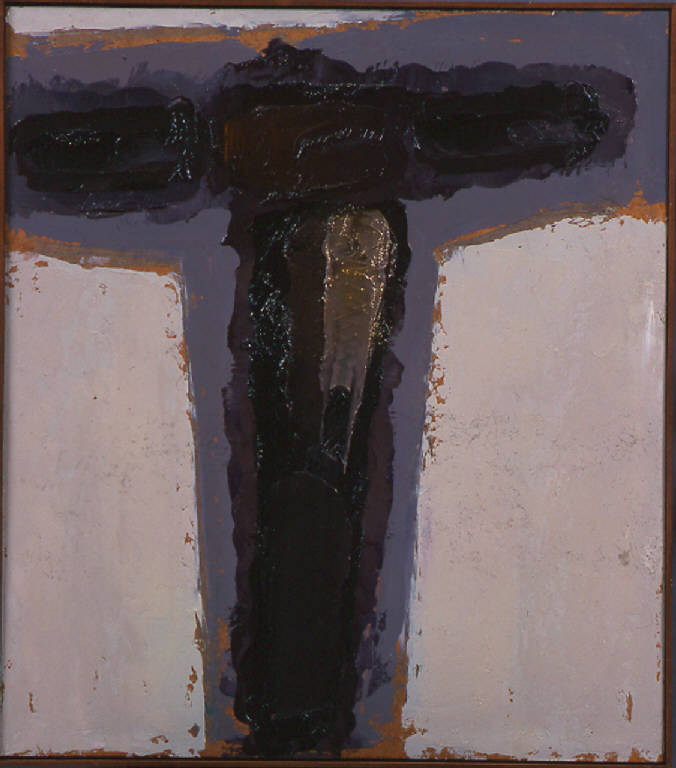 Crocefisso, 69, CRISTO CROCIFISSO (dipinto) di Congdon Grosvenor, William - ambito statunitense Action Painting (seconda metà sec. XX)