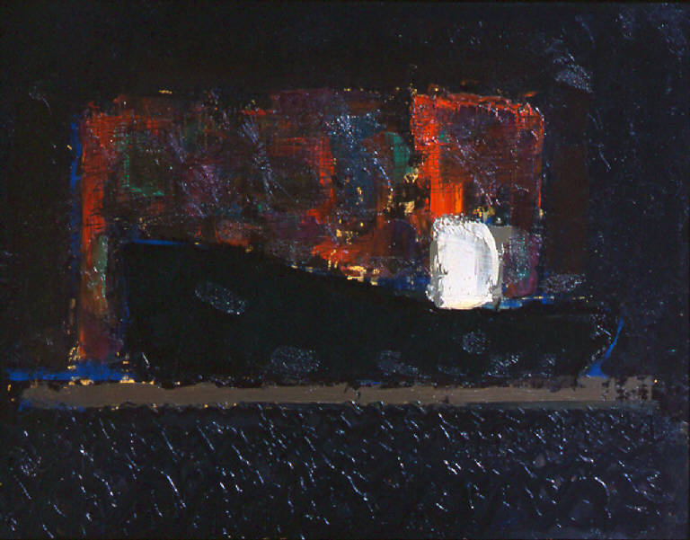 Iri Notte, 1, VEDUTA DEL PALLAZZO DELL'IRI (dipinto) di Congdon Grosvenor, William - ambito statunitense Action Painting (seconda metà sec. XX)