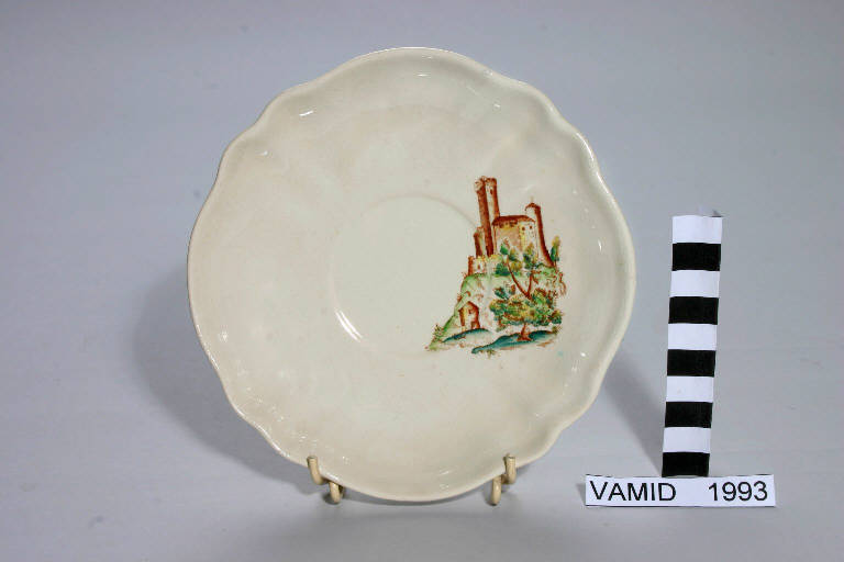 Paesaggio con Castello (piattino) di Società Ceramica Italiana Laveno; Andlovitz Guido (sec. XX)