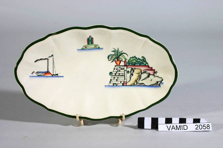 Lago Maggiore, Scorci del Lago Maggiore (raviera) di Società Ceramica Italiana Laveno; Andlovitz Guido (sec. XX)