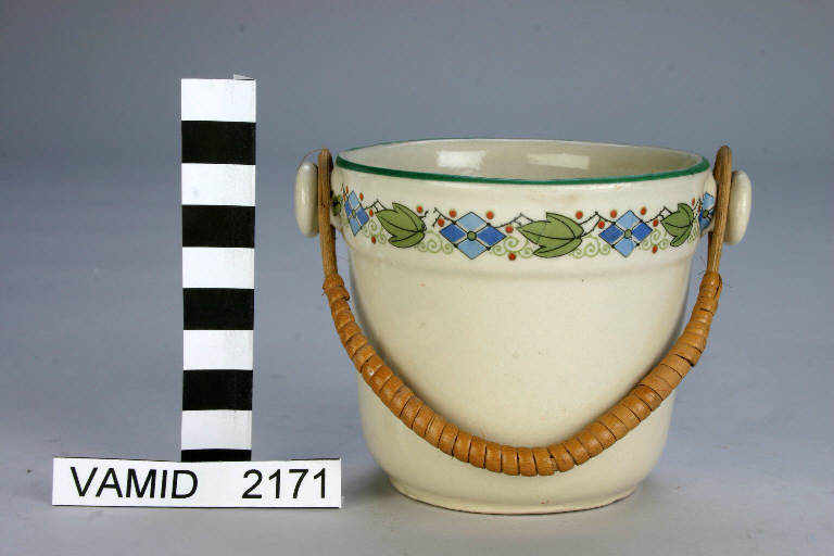 secchiello di Società Ceramica Italiana Laveno (fine/inizio secc. XIX/ XX)