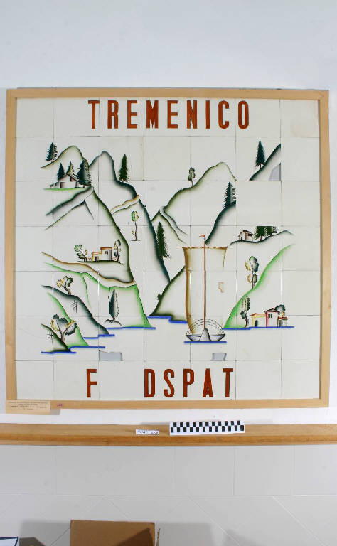 Tremenico, Veduta di Tremenico (pannello) di Andlovitz Guido; Società Ceramica Italiana Laveno (sec. XX)