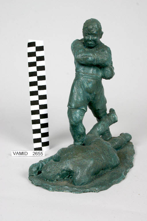 Box, la nobile arte, Incontro di boxe (scultura) di Casarotti Egidio (sec. XX)