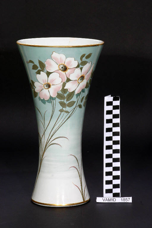 Fiori rosa (vaso) di Società Ceramica Italiana Laveno (sec. XX)