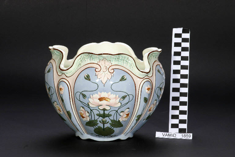Ninfee e motivi decorativi (vaso) di Società Ceramica Italiana Laveno (sec. XX)