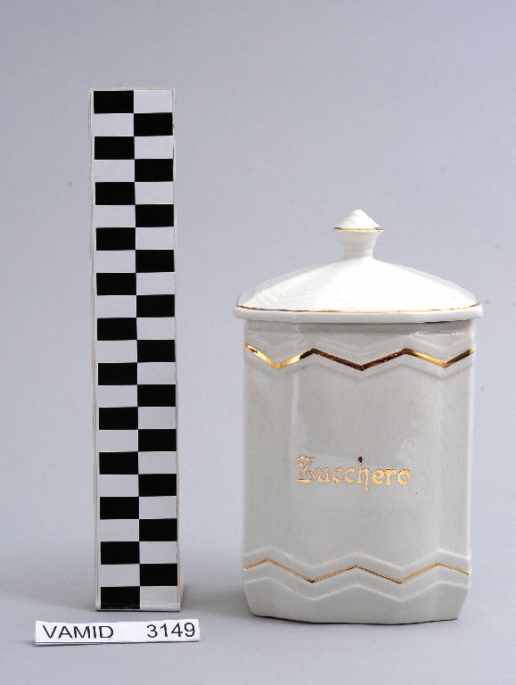 barattolo di Società Ceramica Revelli (terzo quarto sec. XX)