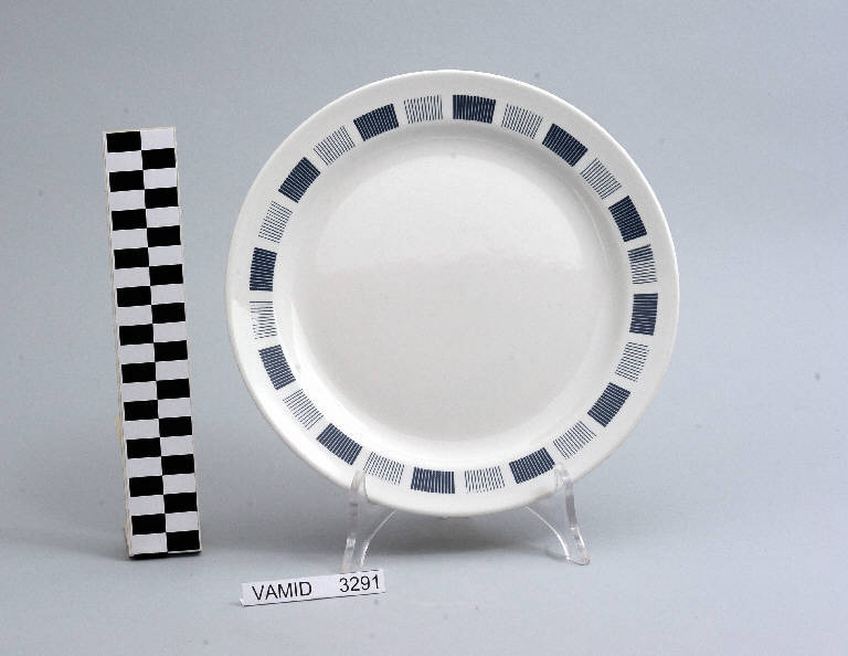 Motivi decorativi geometrici (piatto piano) di Società Ceramica Richard Ginori (terzo quarto sec. XX)