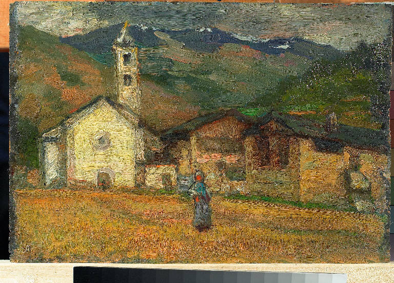 Dorga (Bergamo), Paesaggio montano (dipinto) di Pasinetti, Antonio - ambito lombardo (inizio sec. XX)