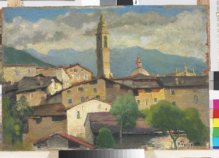 Edolo, Paesaggio montano (dipinto) di Pasinetti, Antonio - ambito lombardo (prima metà sec. XX)