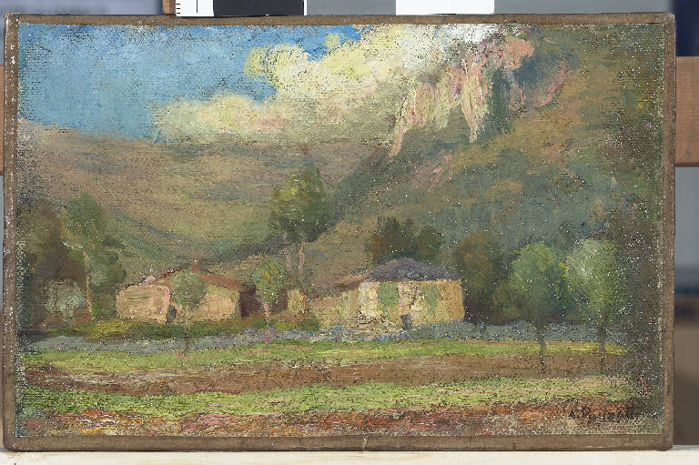 Senza titolo, Paesaggio montano (dipinto) di Pasinetti, Antonio - ambito lombardo (prima metà sec. XX)