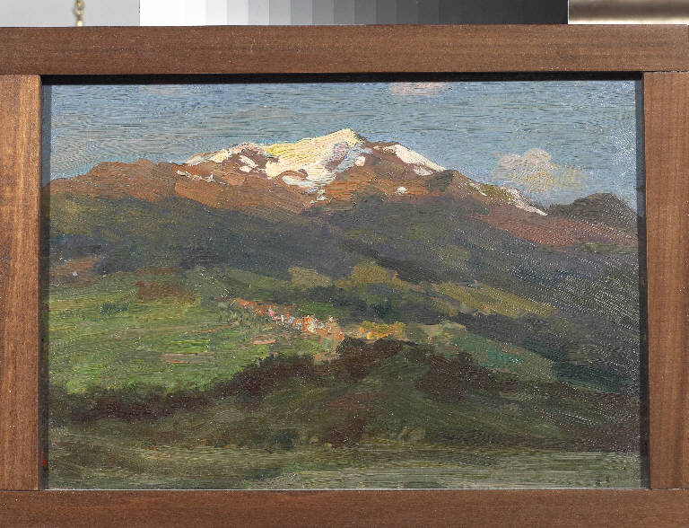 Bormio, Paesaggio montano (dipinto) di Pasinetti, Antonio - ambito lombardo (primo quarto sec. XX)