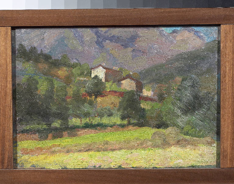 Bormio, Paesaggio montano (dipinto) di Pasinetti, Antonio - ambito lombardo (primo quarto sec. XX)
