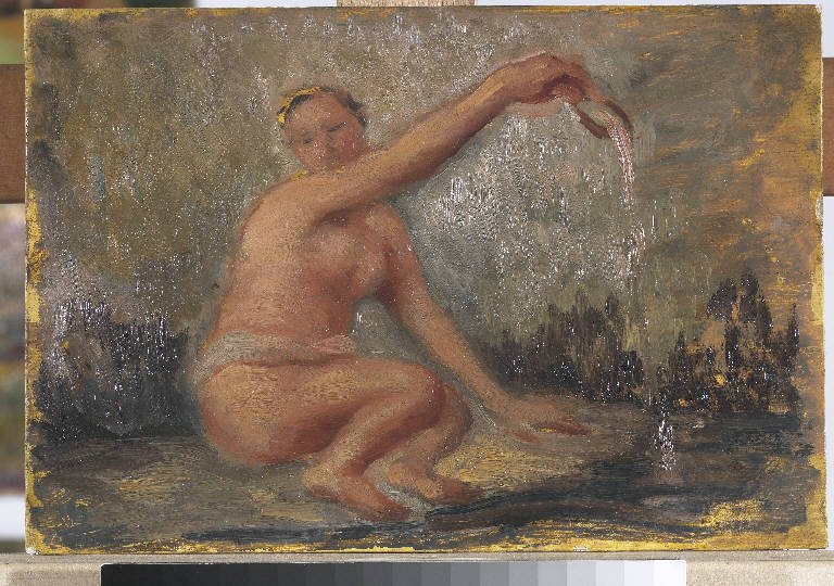 Nudo, Figura femminile (dipinto) di Pasinetti, Antonio - ambito lombardo (prima metà sec. XX)