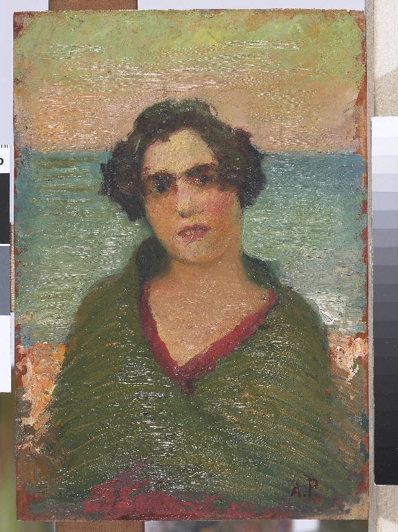 Testa al mare, Figura femminile (dipinto) di Pasinetti, Antonio - ambito lombardo (prima metà sec. XX)