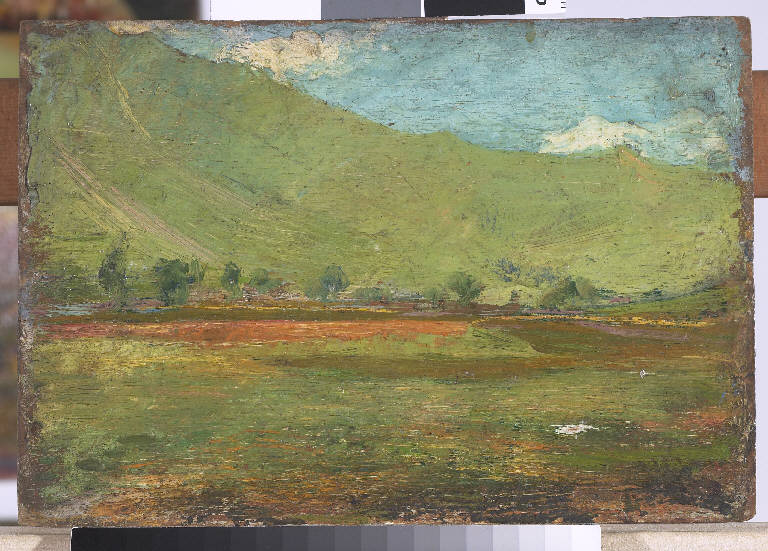 Paesaggio montano (dipinto) di Pasinetti, Antonio - ambito lombardo (inizio sec. XIX)