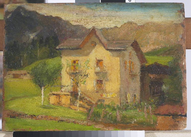 Primolo, Paesaggio montano (dipinto) di Pasinetti, Antonio - ambito lombardo (prima metà sec. XX)