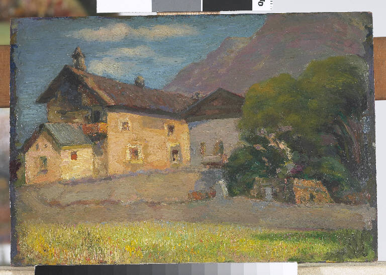 Vezza d'Oglio, Paesaggio montano (dipinto) di Pasinetti, Antonio - ambito lombardo (secondo quarto sec. XX)
