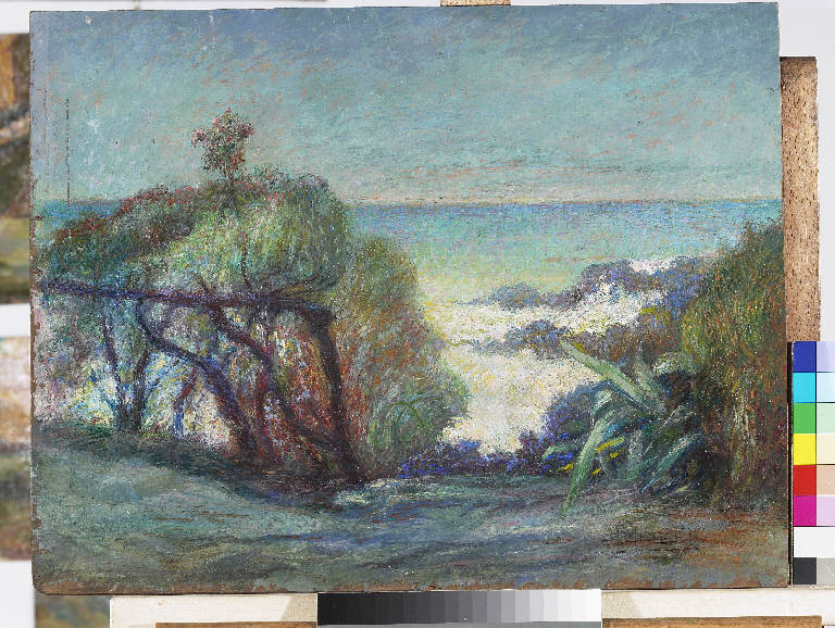 Santa Margherita Ligure - Nervi, Paesaggio marino (dipinto) di Pasinetti, Antonio - ambito lombardo (primo quarto sec. XX)
