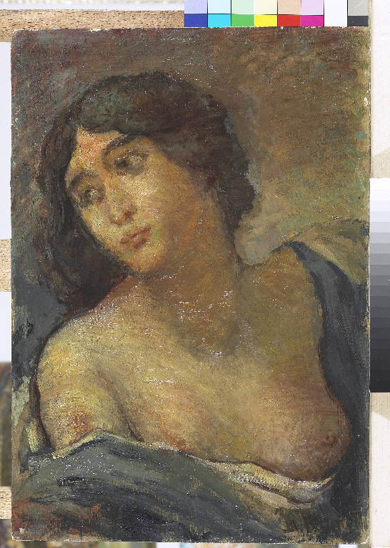 Studio di testa di donna, Ritratto femminile (dipinto) di Pasinetti, Antonio - ambito lombardo (secondo quarto sec. XX)