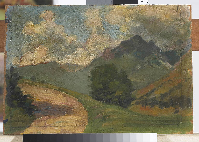 Paesaggio montano (dipinto) di Pasinetti, Antonio - ambito lombardo (primo quarto sec. XX)