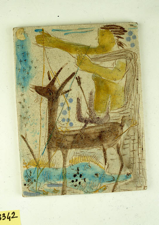figura allegorica femminile (pannello) di Fancello, Salvatore (secondo quarto sec. XX)