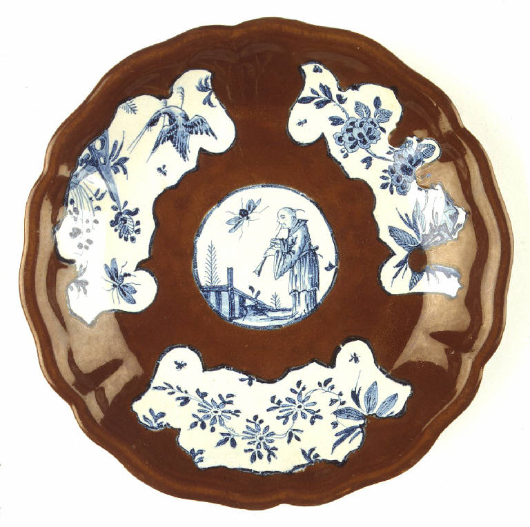 fiori, figure cinesi (piatto) di Clerici, Felice (metà sec. XVIII)