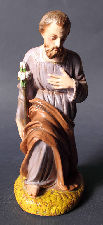 San Giuseppe (statua da presepio) - bottega bergamasca (primo quarto sec. XX)