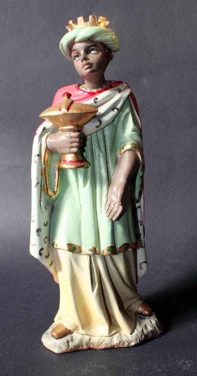 Re Magio (statua da presepio) - bottega bergamasca (primo quarto sec. XX)