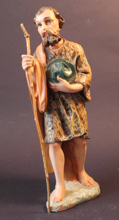 Pastore (statua da presepio) - bottega bergamasca (primo quarto sec. XX)