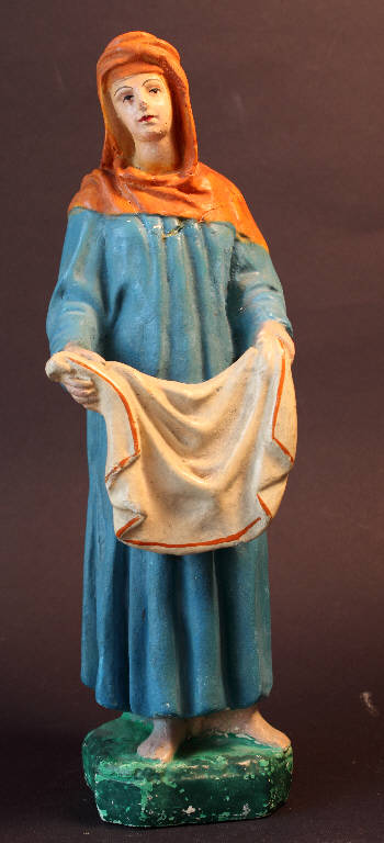 Donna con panno (statua da presepio) - bottega bergamasca (primo quarto sec. XX)
