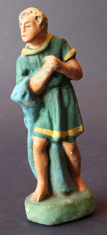 Giovane (statua da presepio) - bottega bergamasca (fine sec. XIX)