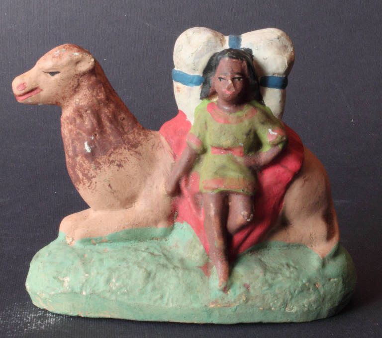 Cammello con bambino (statua da presepio) - bottega bergamasca (fine sec. XIX)